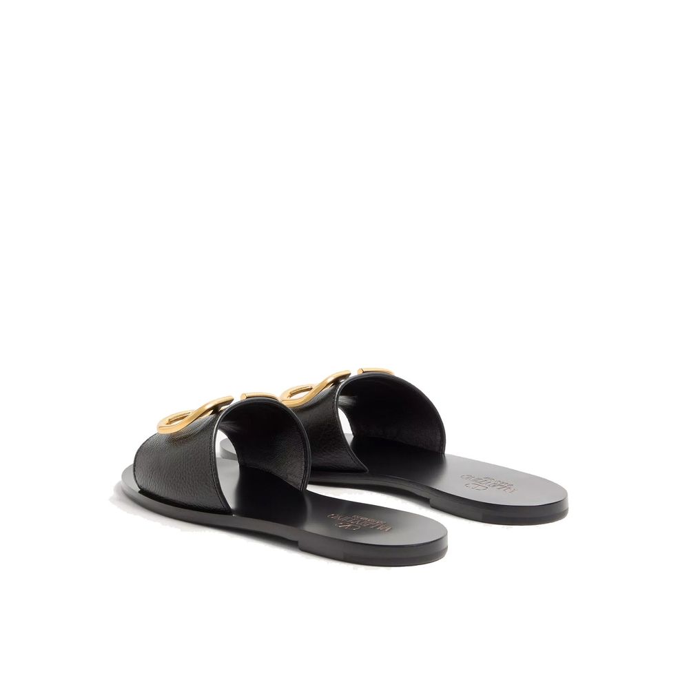 Black Calfskin Sandals