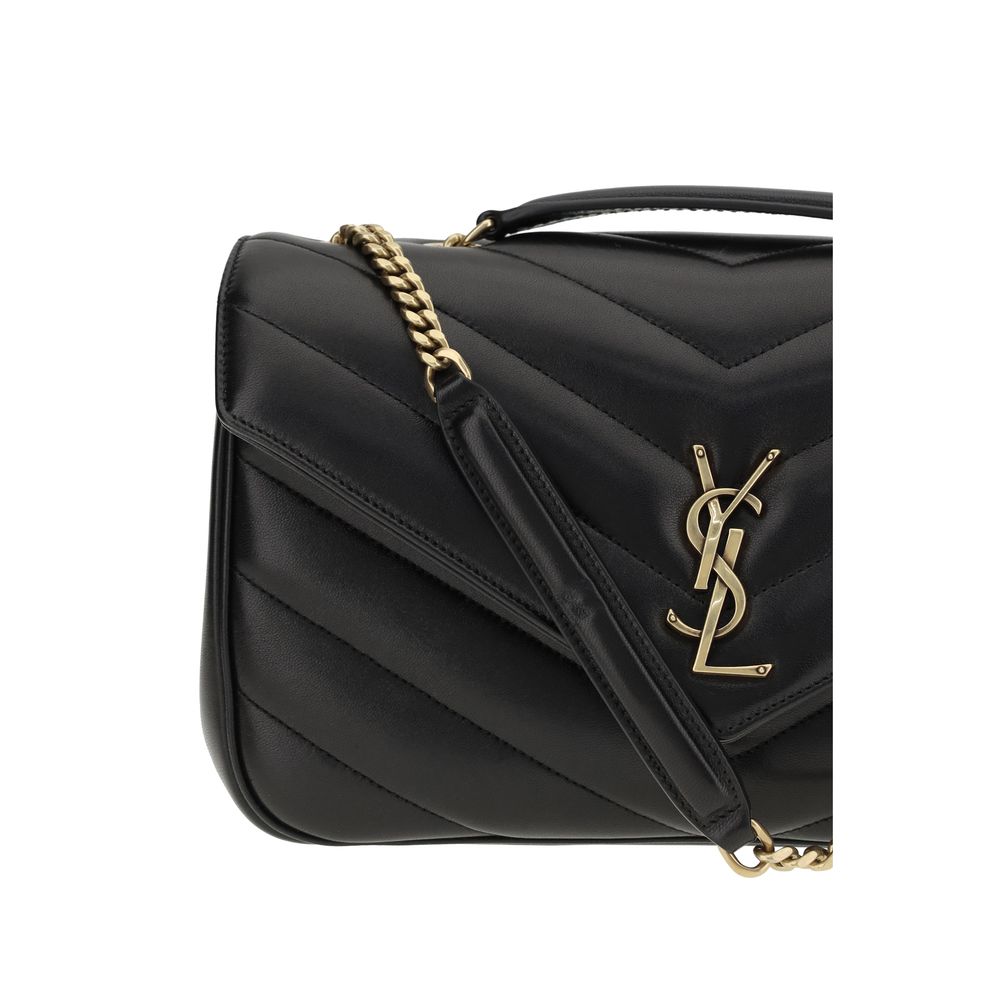 Saint Laurent Loulou Medium Chain Bag Black Quilted Lambskin
