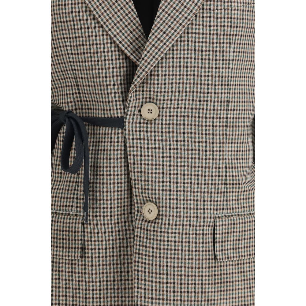 Balenciaga Vichy Multicolor Lyocell Jacket