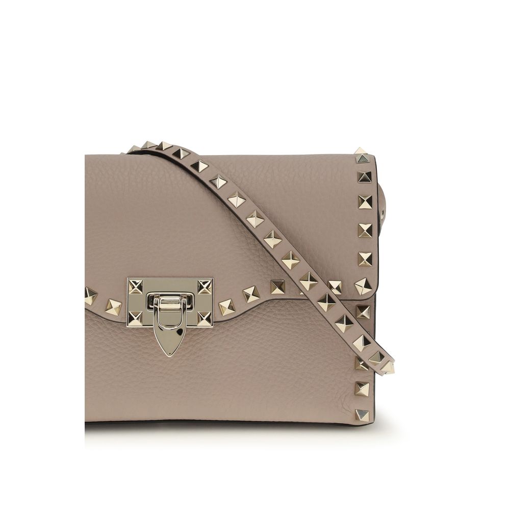 Small Rockstud Grainy Calfskin Crossbody Bag