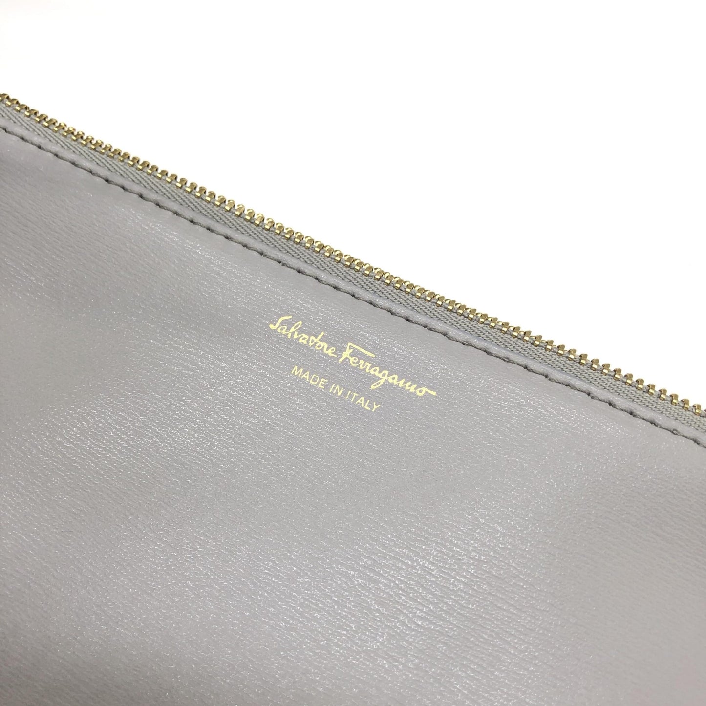 Gancio City Light Grey Leather Tote Bag