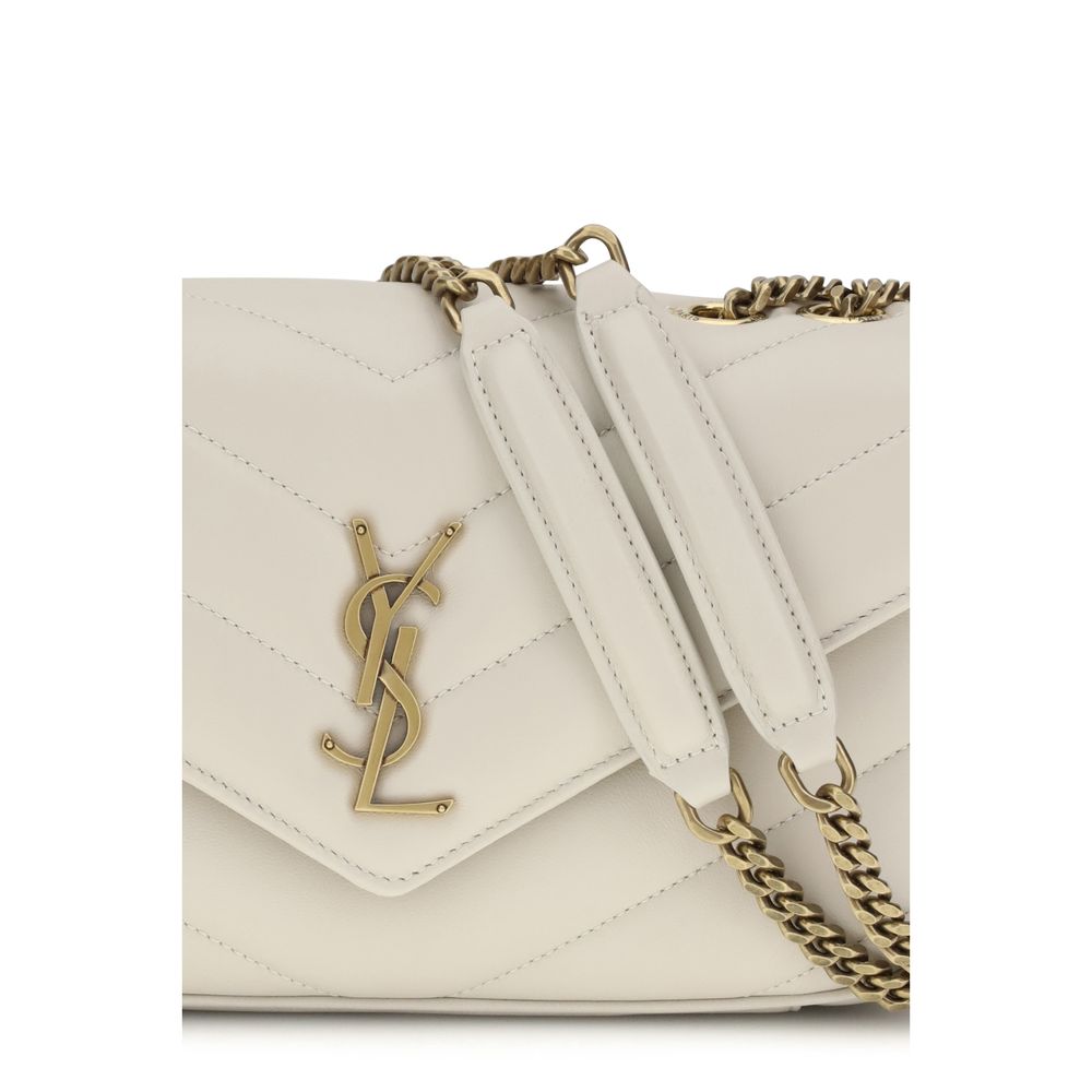 Saint Laurent LouLou Toy Beige Quilted Lambskin Shoulder Bag