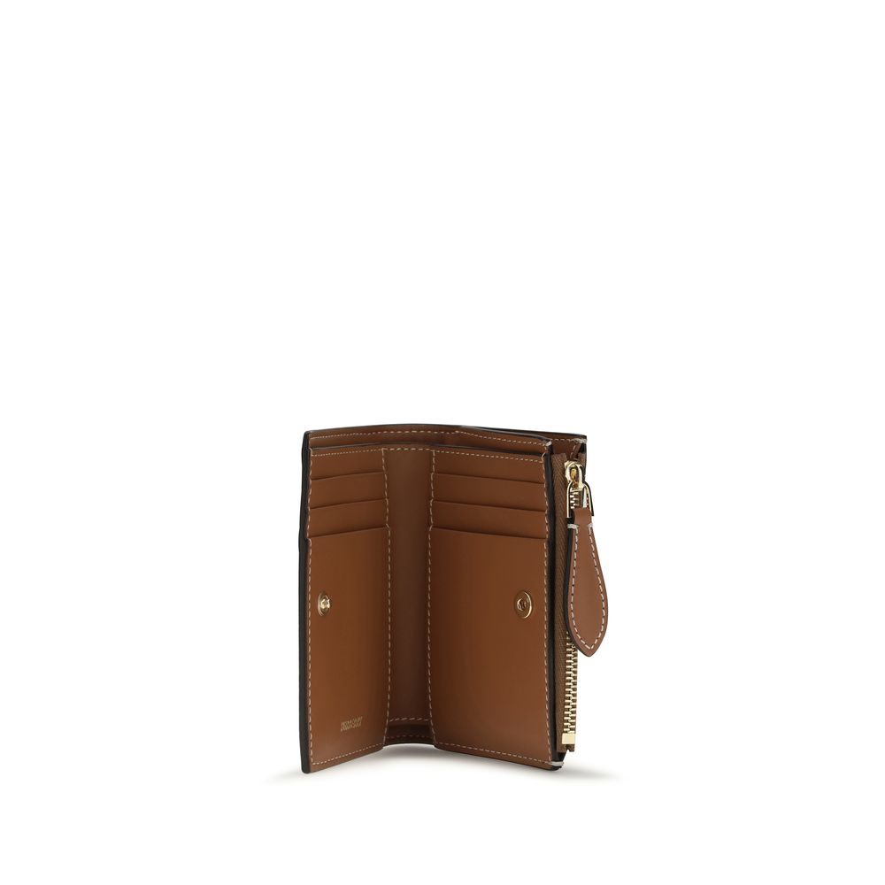 Burberry Vintage Check Archive Beige E-Canvas Compact Wallet