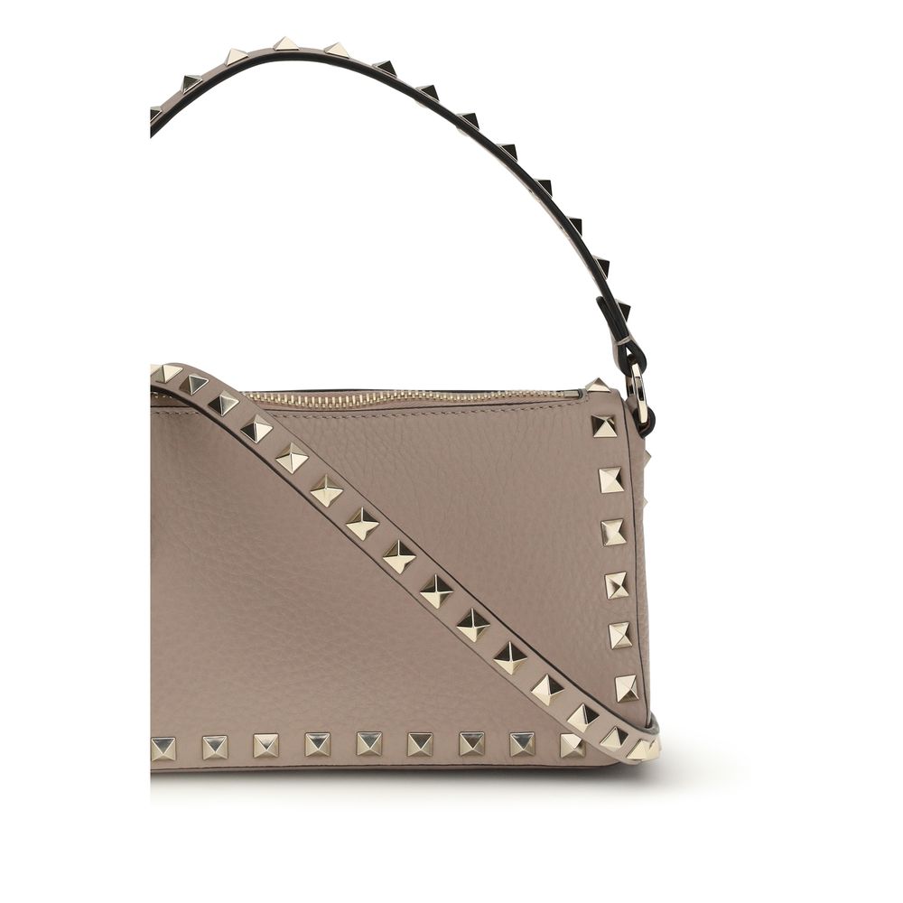 Small Rockstud Grainy Calfskin Crossbody Bag