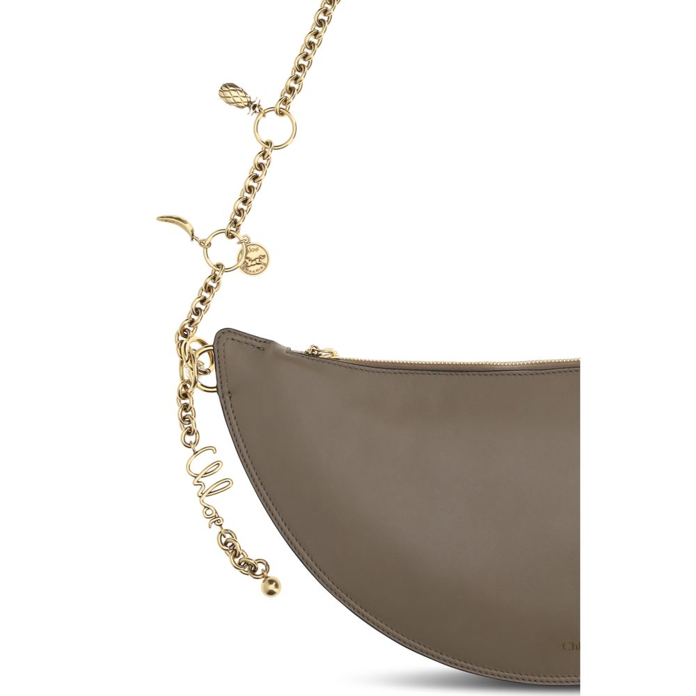 Chloé Icons Gray Lambskin Nappa Shoulder Bag