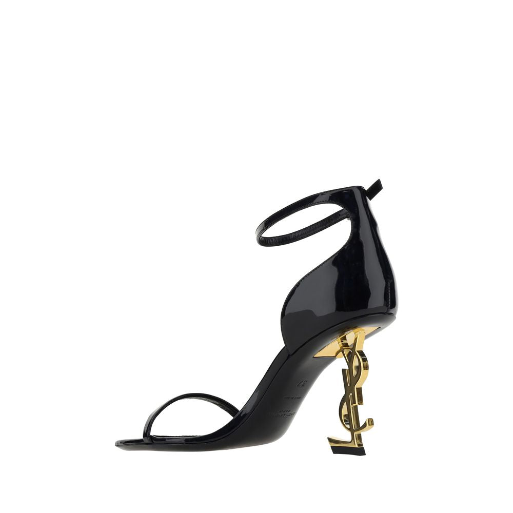 Saint Laurent Bianca 85 Black Leather Platform Sandals
