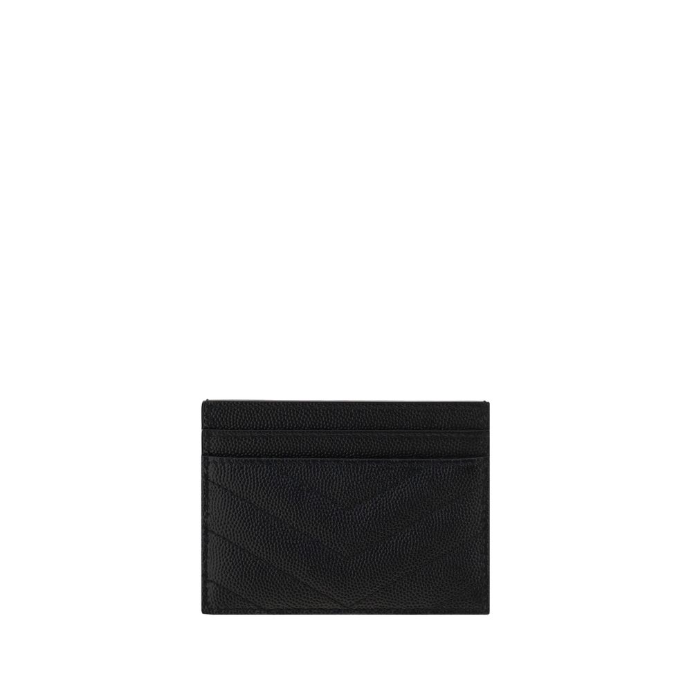 Saint Laurent Cassandre Matelassé Black Quilted Leather Card Holder