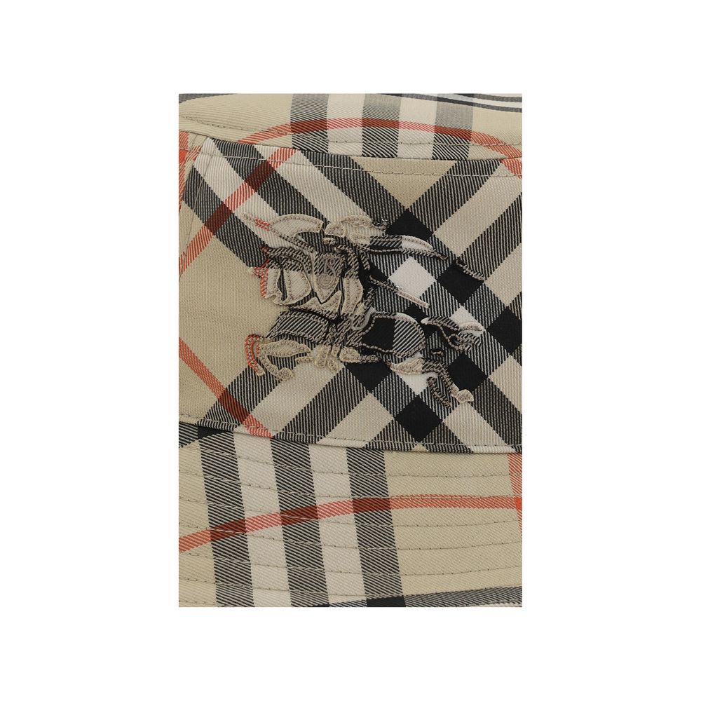 Burberry Archive Check Polyester Bucket Hat in Archive Beige