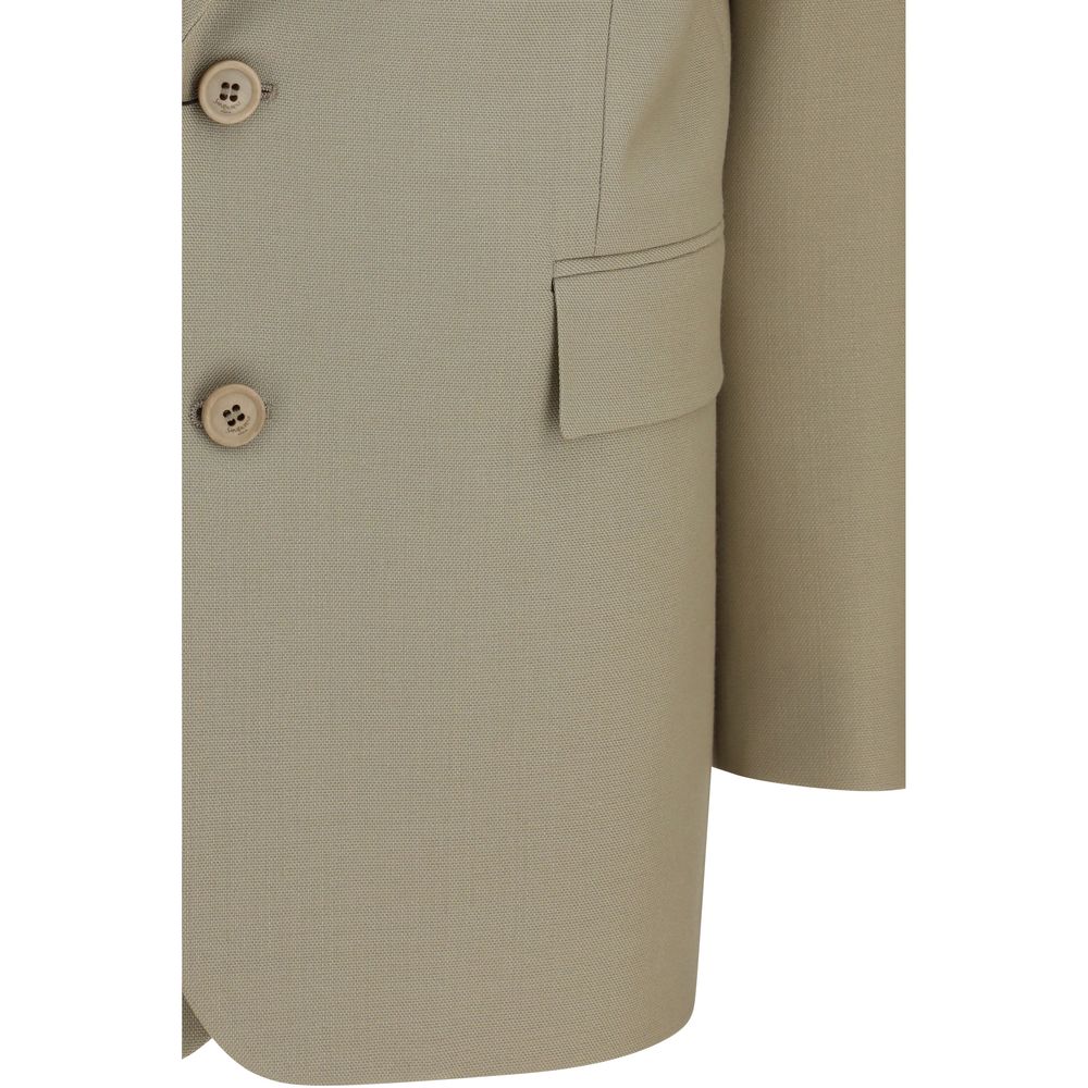 Saint Laurent Wool-Silk Single-Breasted Blazer