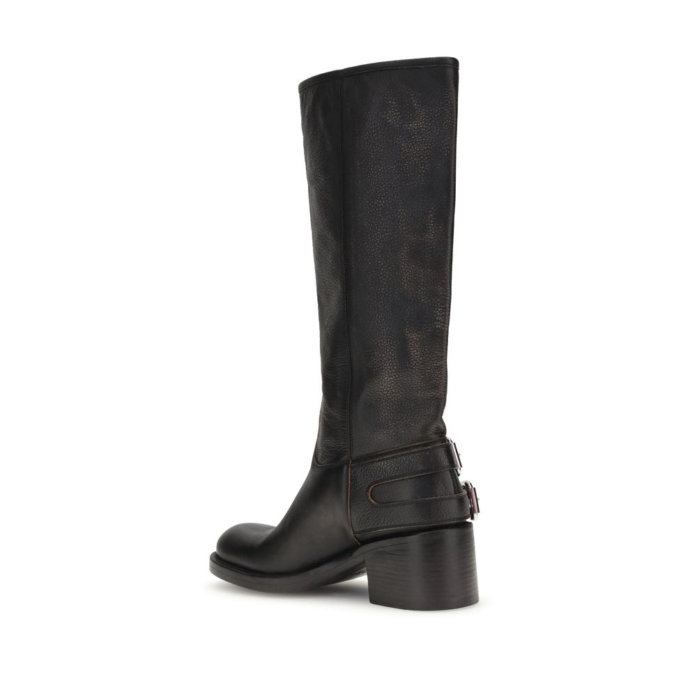 Chloé Dakota Black Calfskin Ankle Boots