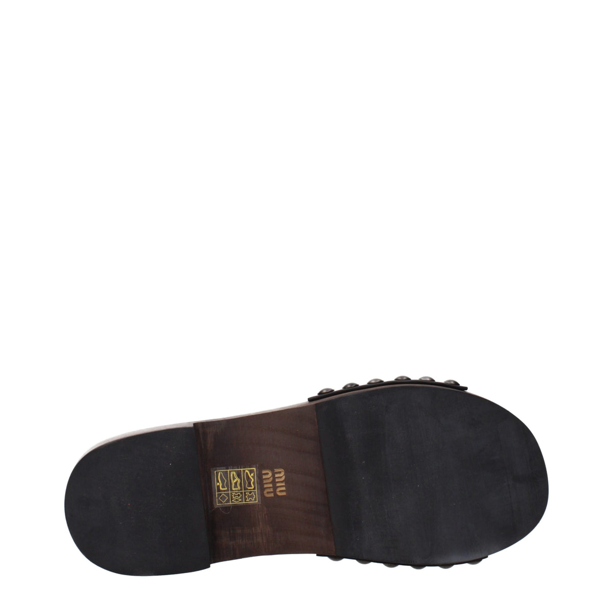 Miu Miu Black Patent Leather Loafer Mules