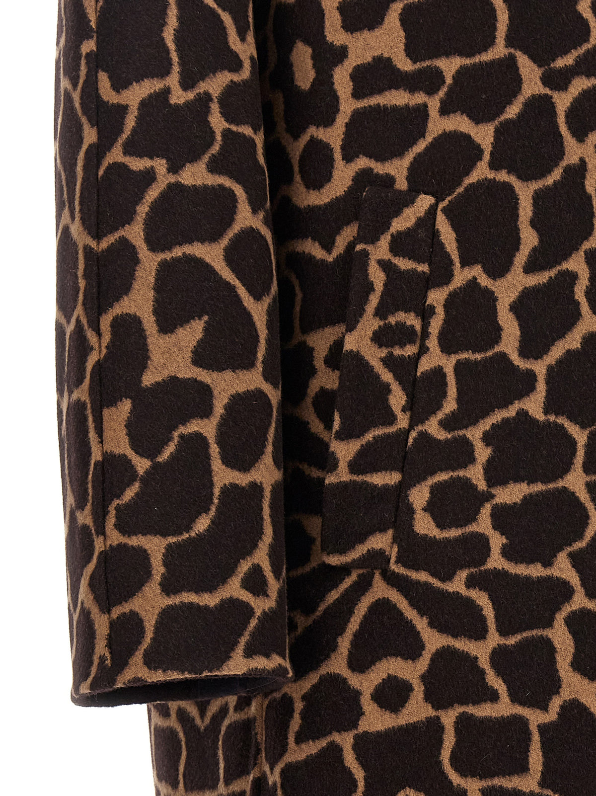 Max Mara Ortica Brown Virgin Wool Crombie Coat