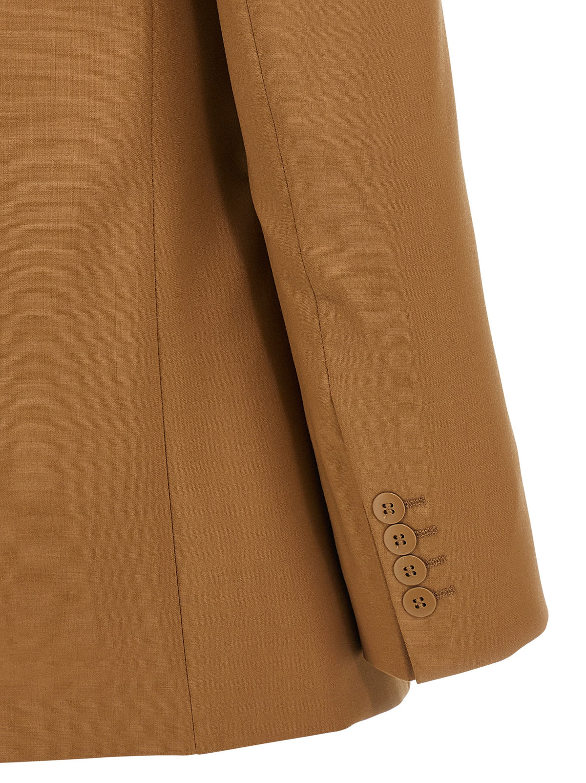 Max Mara Studio Nice Brown Wool Canvas Blazer