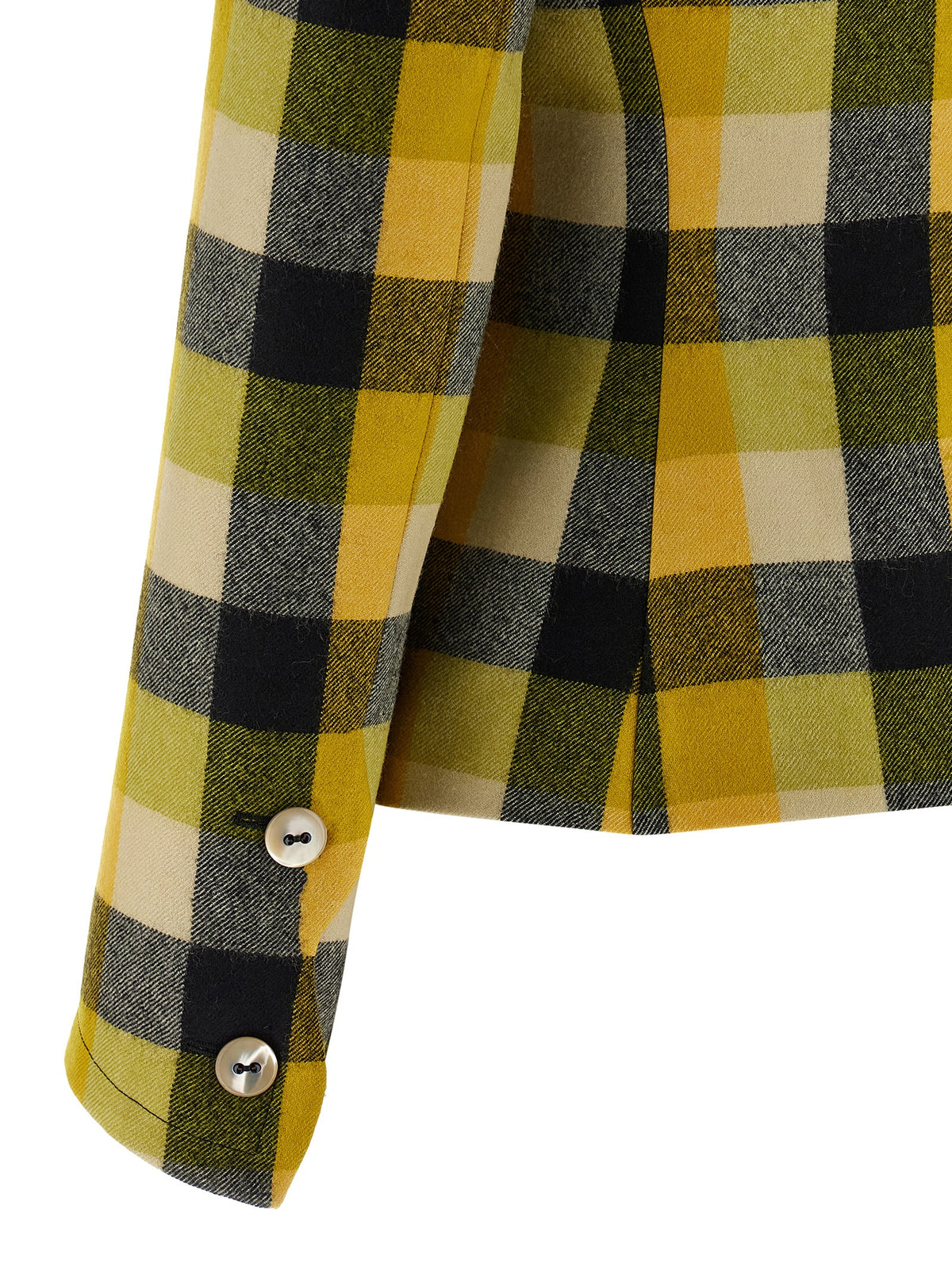 Vivienne Westwood Yellow Georgia Pixel-Check Blazer