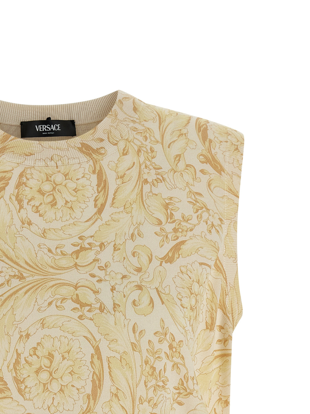 Versace Barocco Multicolor Silk Sleeveless Jacket