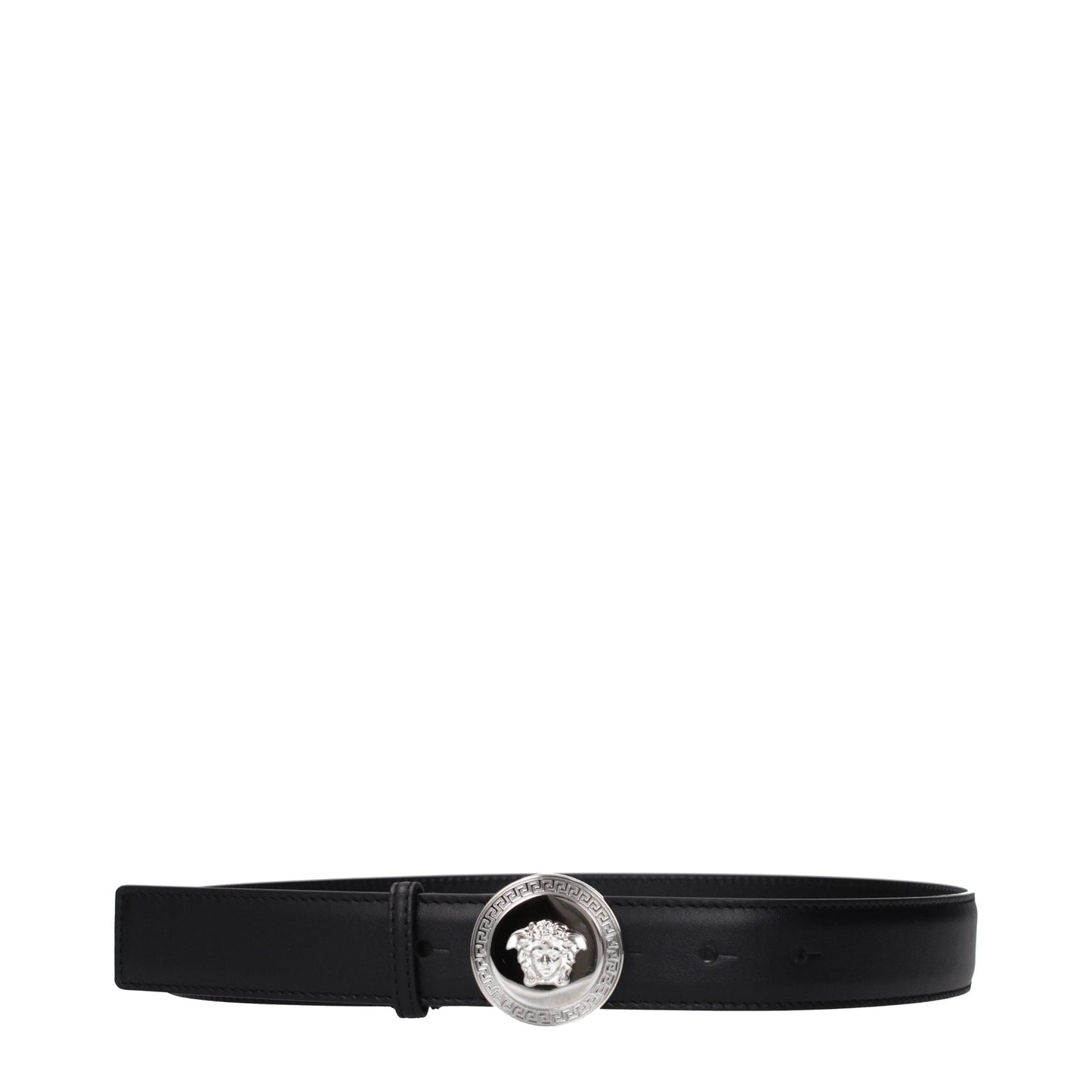Versace Medusa Biggie Black Leather Belt