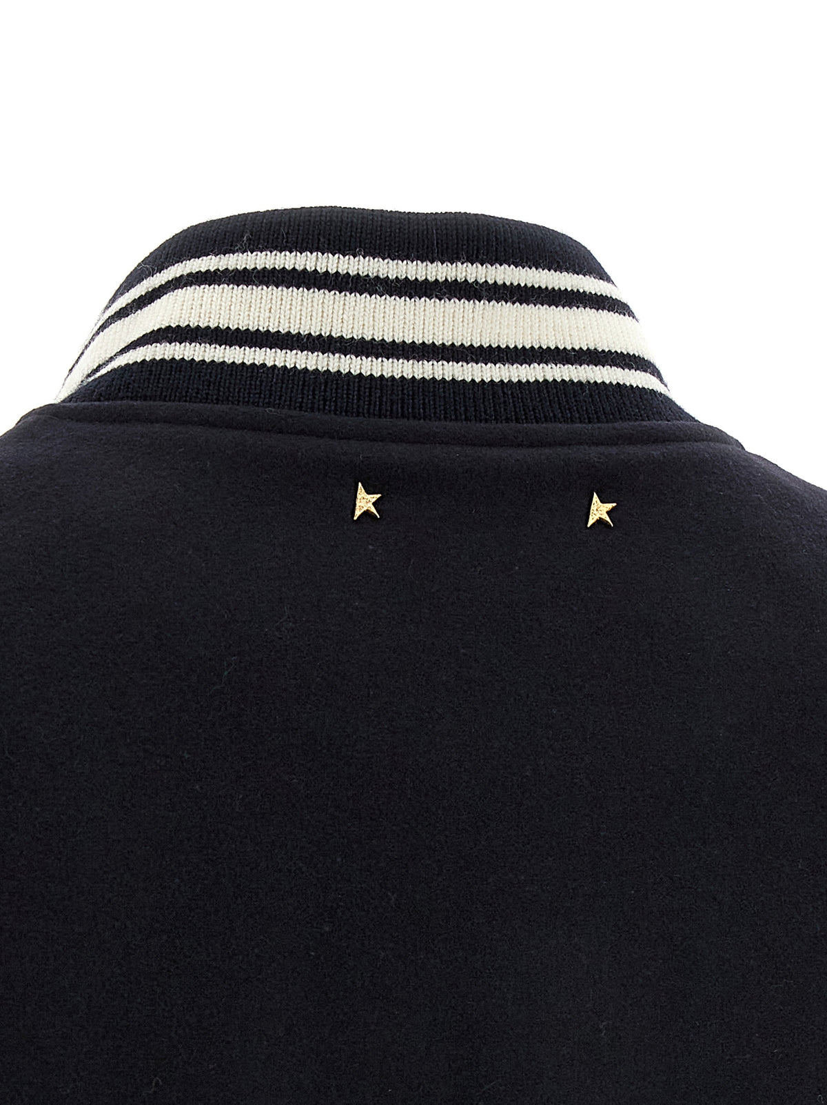Golden Goose Dirce Blue Virgin Wool Bomber Jacket
