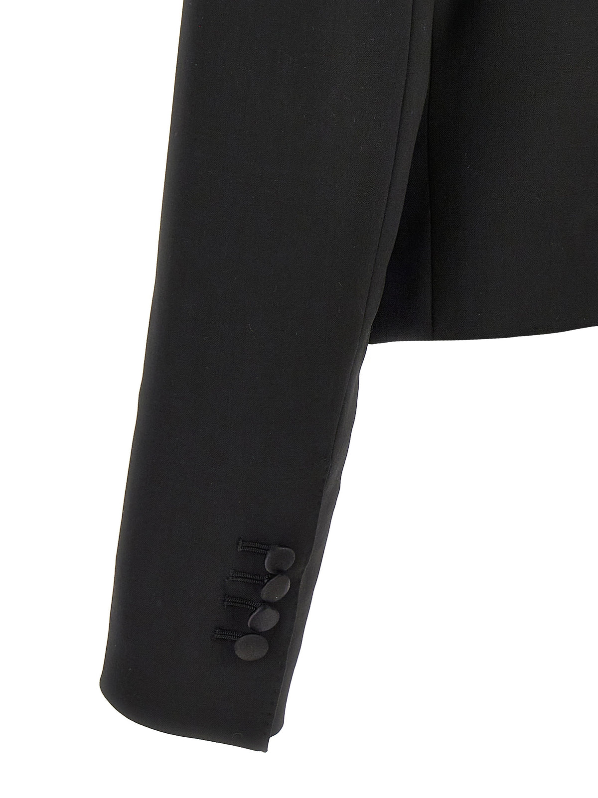 Dolce & Gabbana Black Cropped Tuxedo Blazer