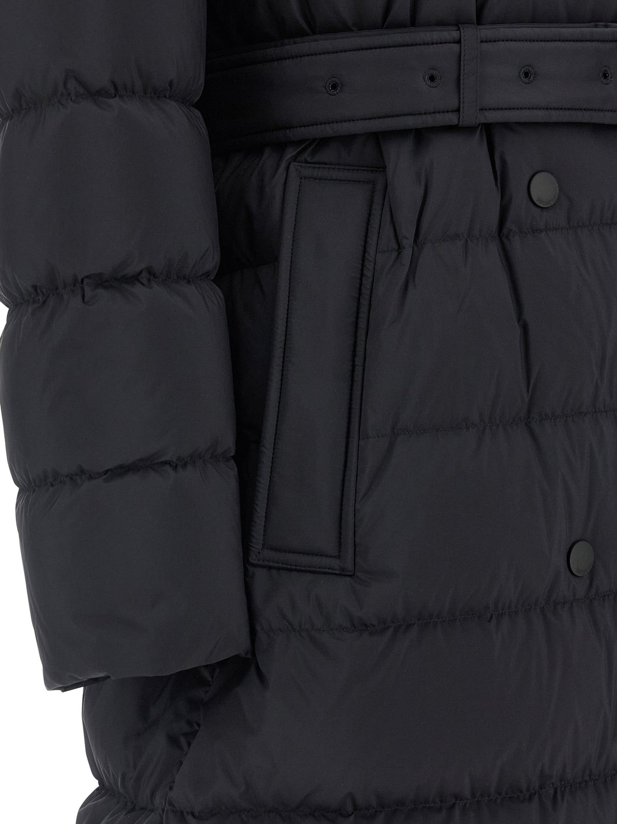 Burberry Black Padded Quilted Trench Coat