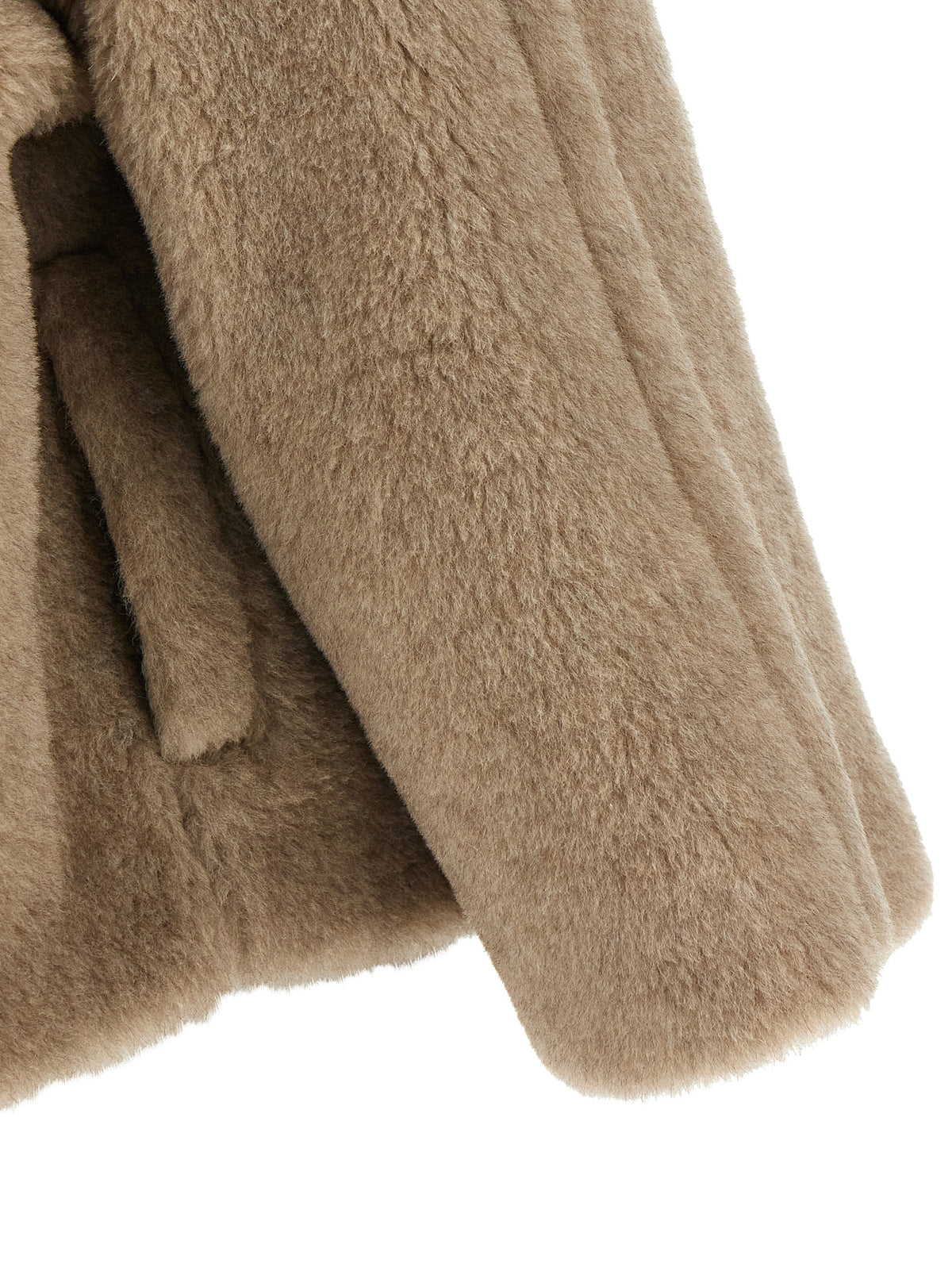 Max Mara MxmCambusa Beige Alpaca-Cashmere Teddy Short Coat