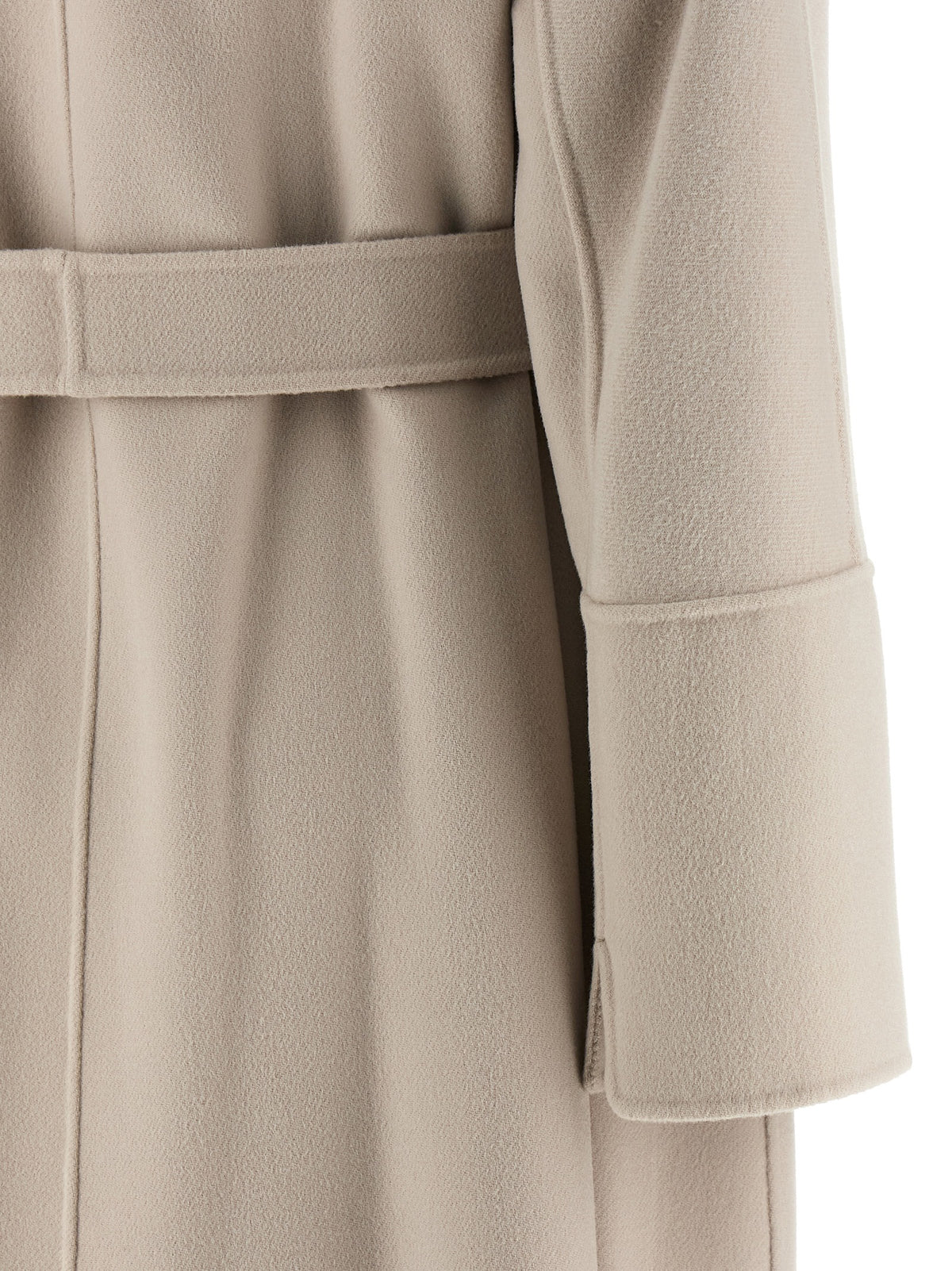 'S Max Mara Elisa Beige Virgin Wool Coat