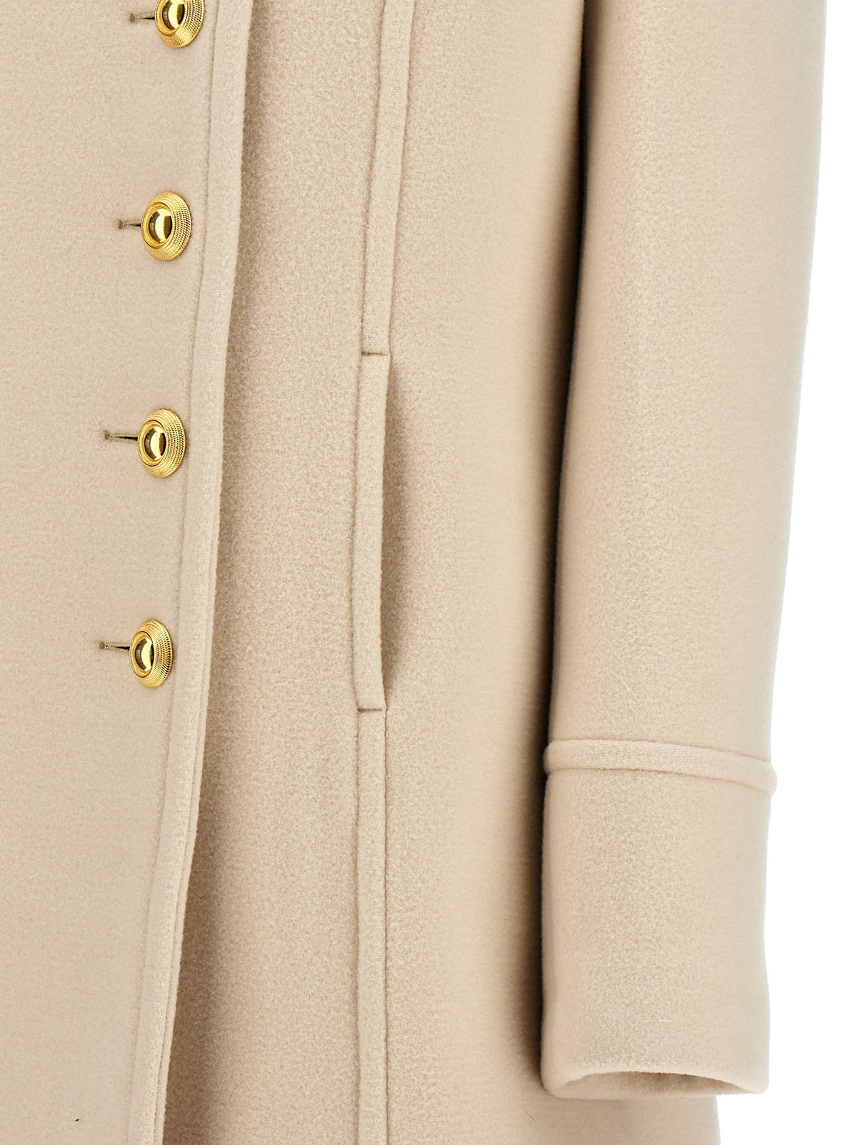 Tom Ford White Wool-Cashmere Single-Breasted Coat