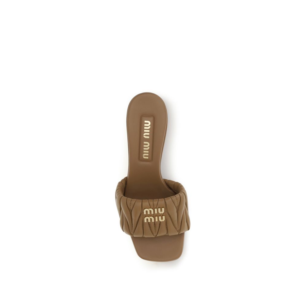 Beige Lamb Ovis Aries Platform Sandals