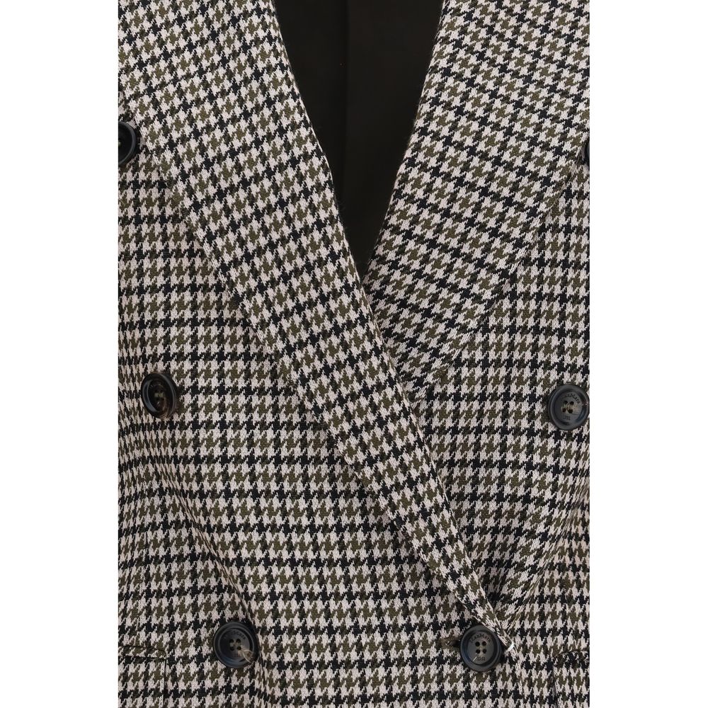 Max Mara Eccelso Houndstooth Double-Breasted Blazer
