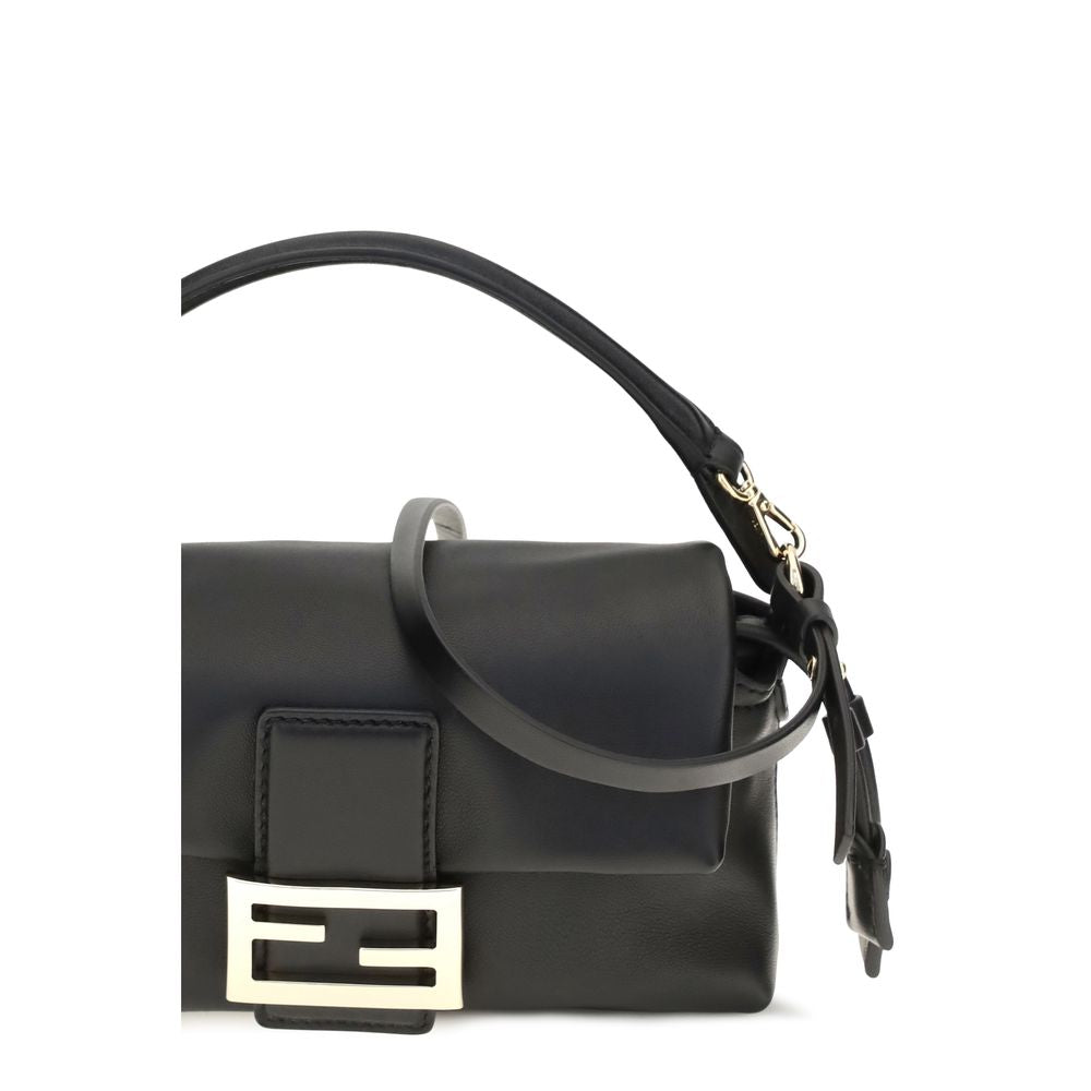 Fendi Baguette Soft Trunk Black Nappa Leather Shoulder Bag