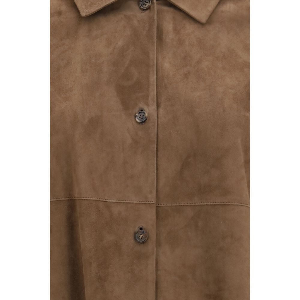 'S Max Mara Gocce Brown Suede Jacket