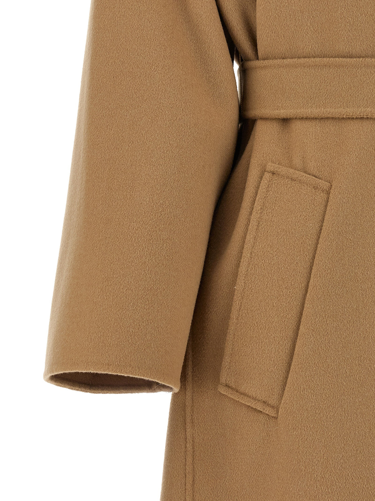 Weekend Max Mara Operoso Beige Virgin Wool Coat