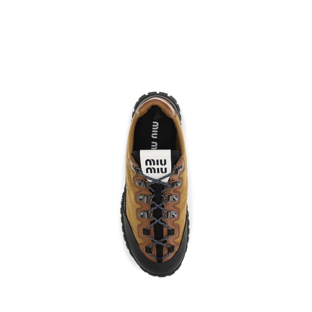 Miu Miu Beige Ripstop Sneakers