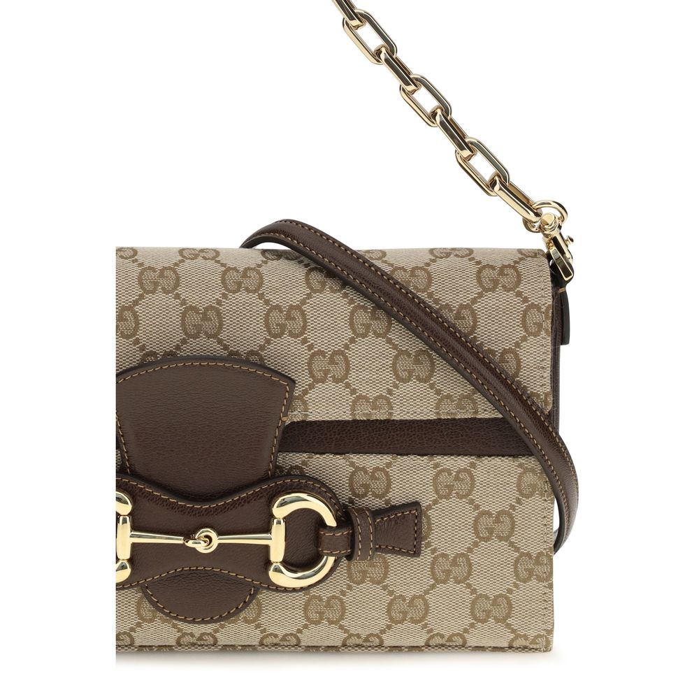 Gucci Horsebit Ristretto Medium GG Canvas Shoulder Bag