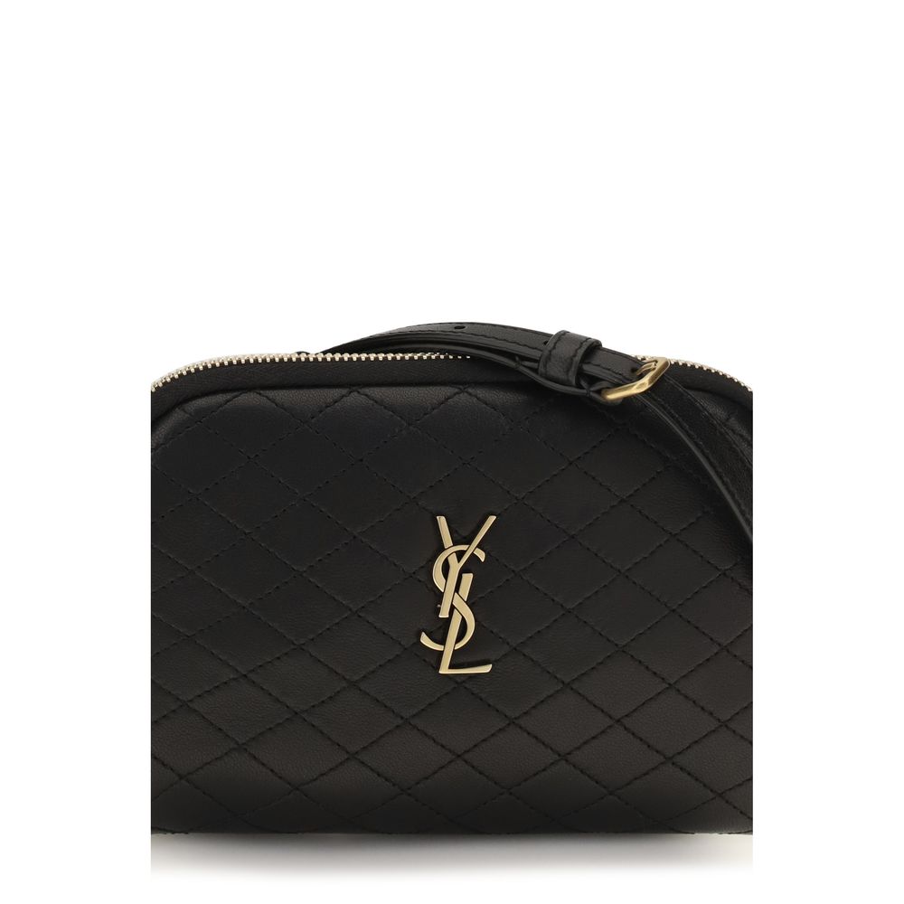 Saint Laurent Gaby Mini Camera Bag in Black Lambskin