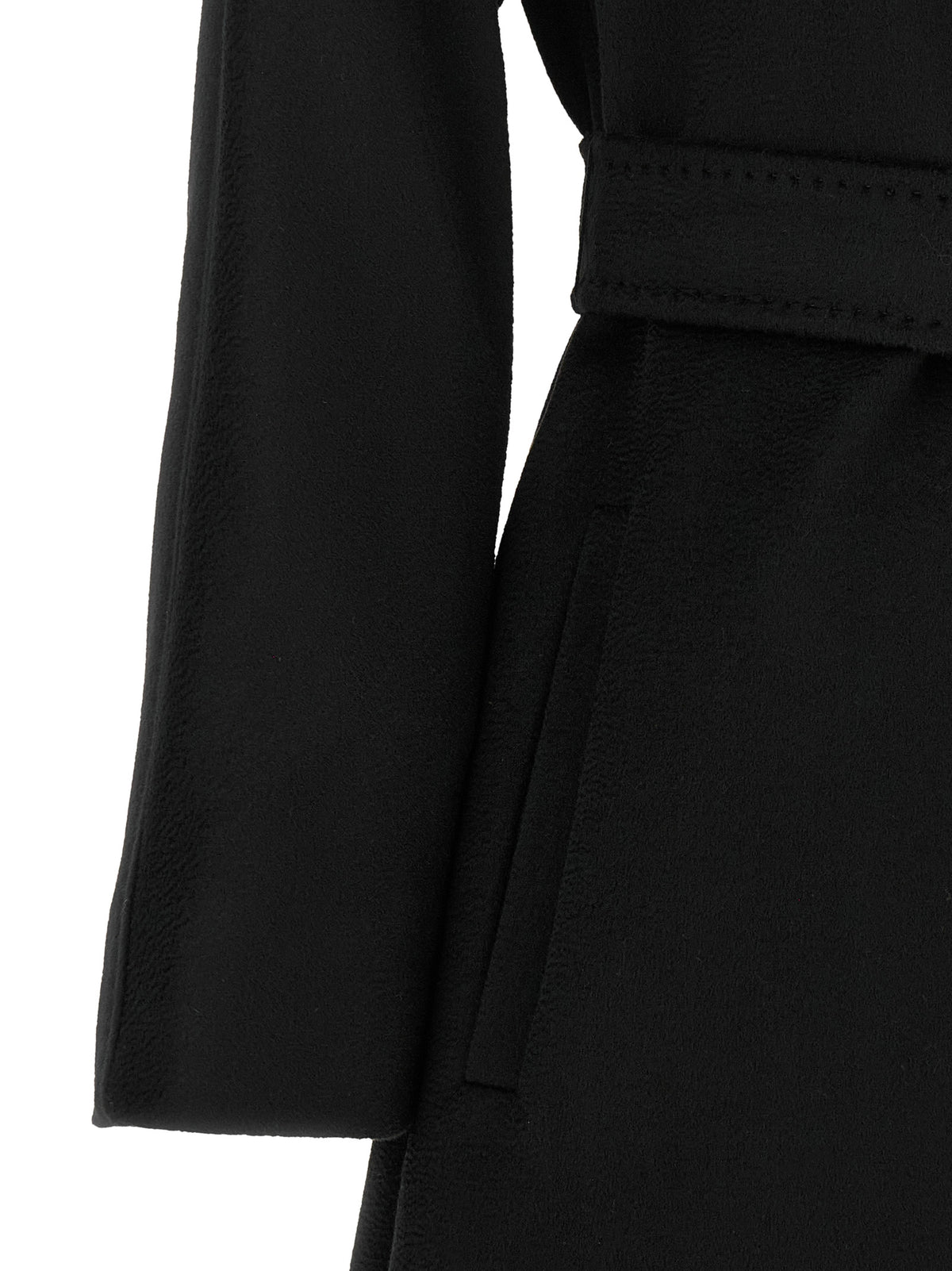 Max Mara Studio Ravenna Black Virgin Wool Coat