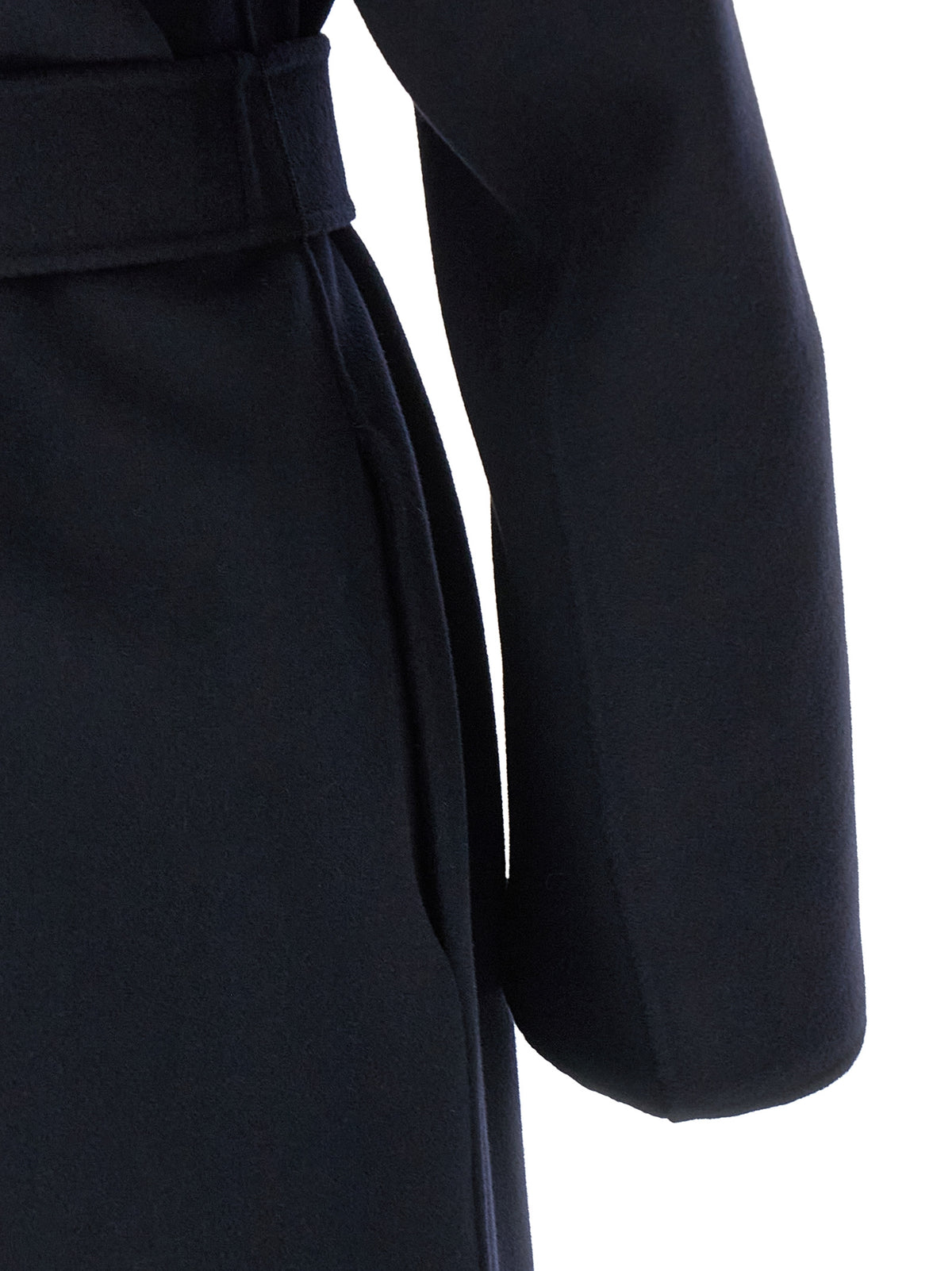 'S Max Mara Manna Blue Virgin Wool Wrap Coat