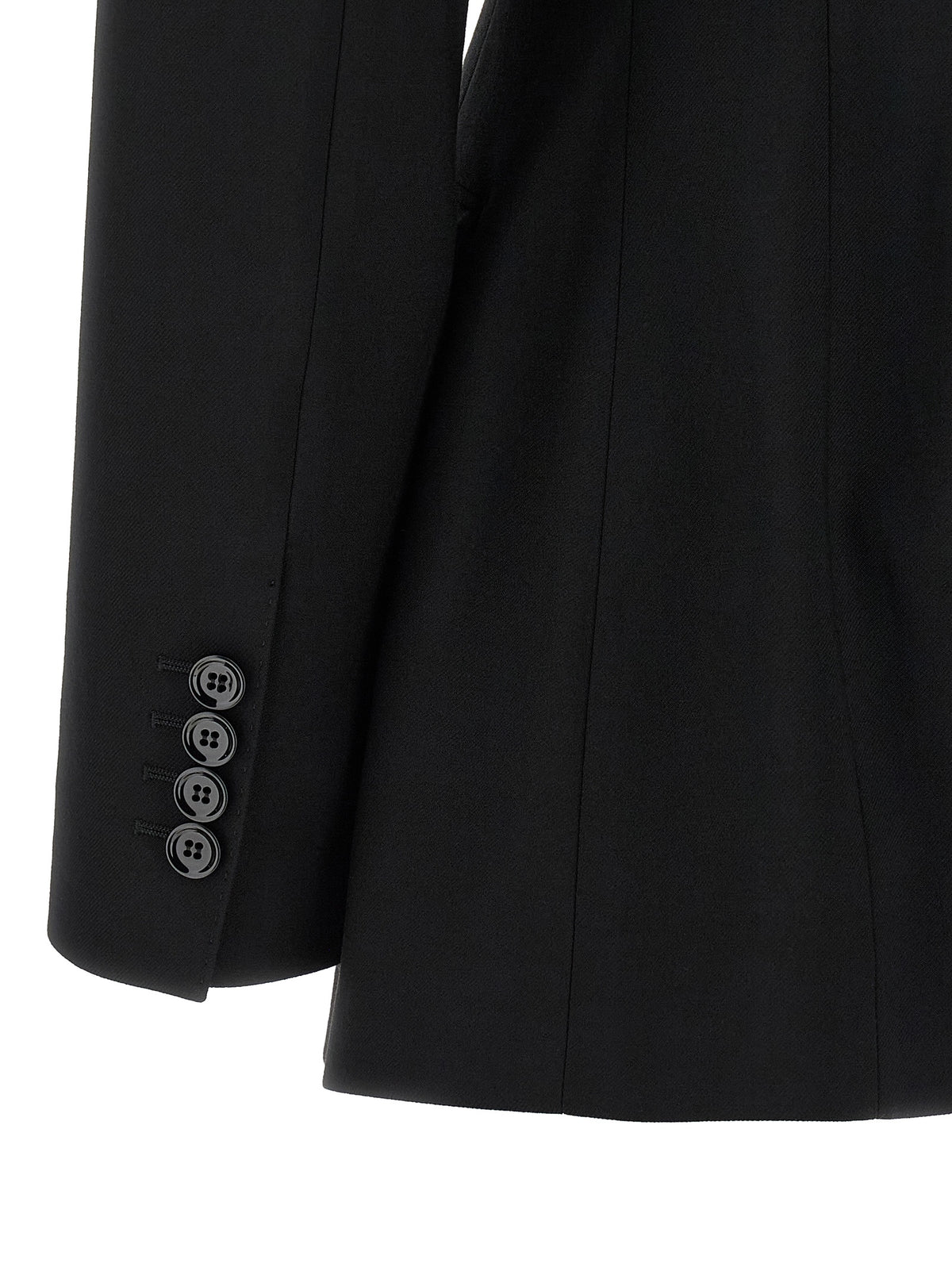 Dolce & Gabbana Black Hourglass Stretch Wool Blazer