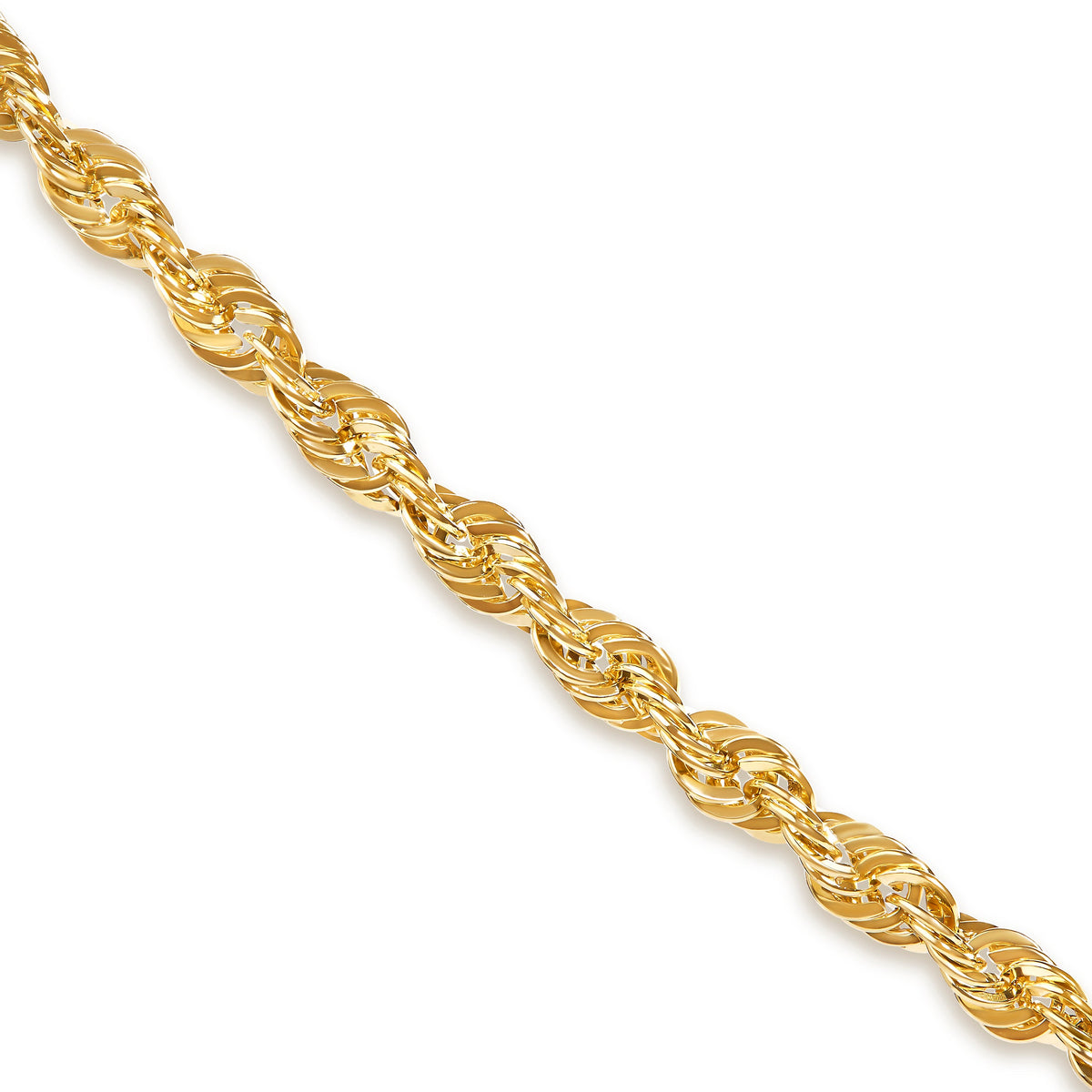 Yellow Gold Light Rope Chain Necklace