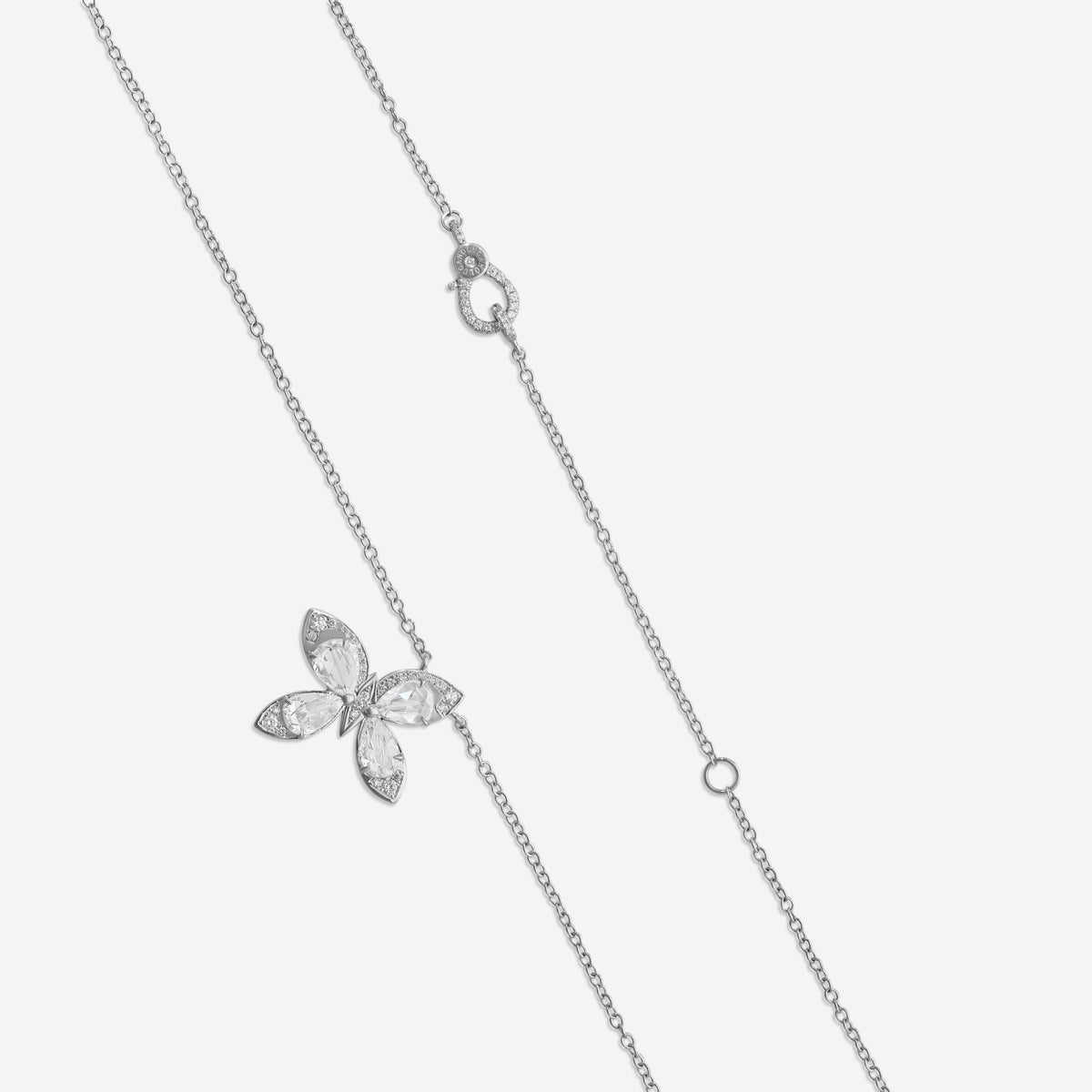 LUGANO - 18K White Gold Kite Diamond Necklace (Gross: 5.34 gr.; DIA: 1.62ct. twd.) - 1432216