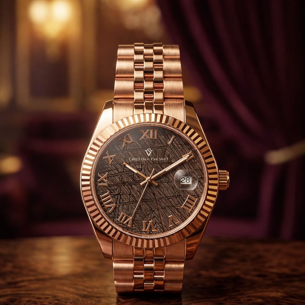Christian Van Sant Stellar Rose Gold Tone Watch