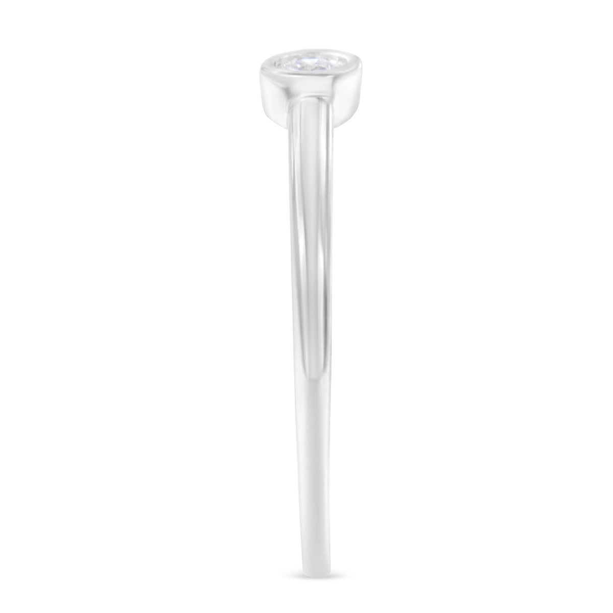 Sterling Silver Diamond Solitaire Ring