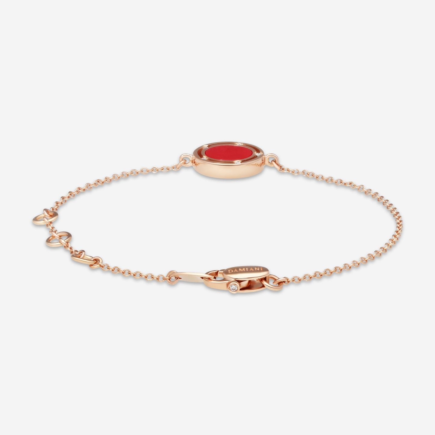 SIGNED PIECES GROUP Damiani 18K Rose Gold Diamond Chain Bracelet 20086909