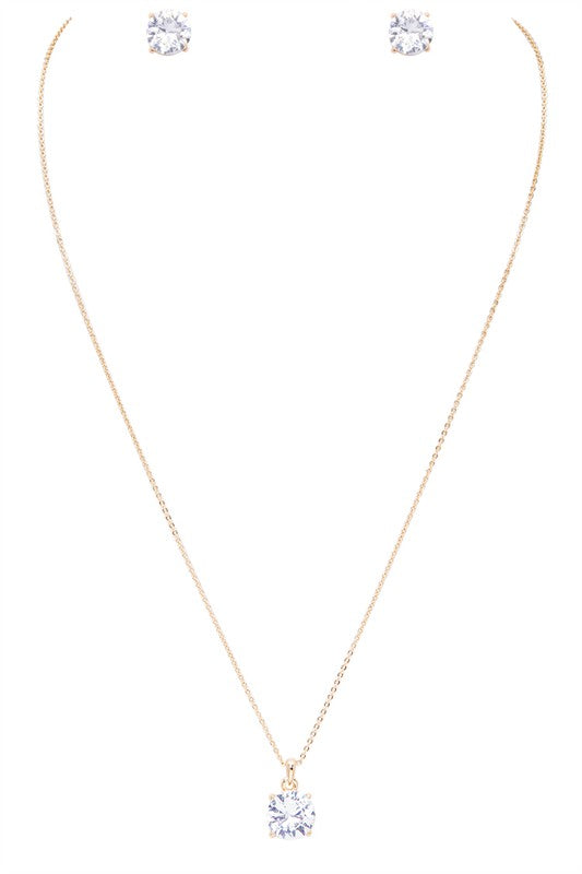 12MM CZ Pendant Necklace Set - Undeniably LUXE