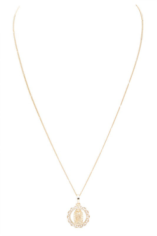 Saint Mary CZ Pendant Necklace - Undeniably LUXE