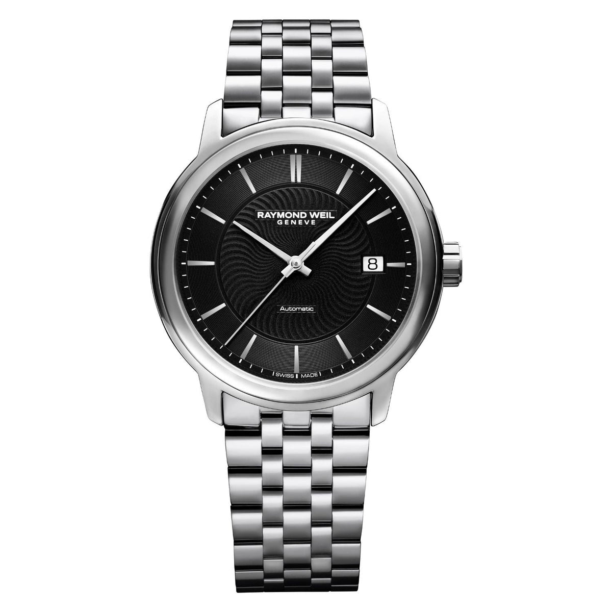 Raymond Weil Maestro Black Stainless Steel Watch