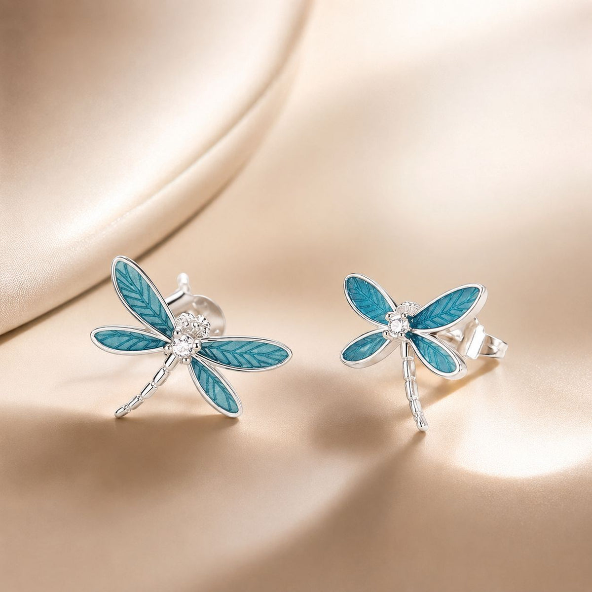 Sterling Silver & Platinum Plated Cubic Zirconia Pavé Earrings