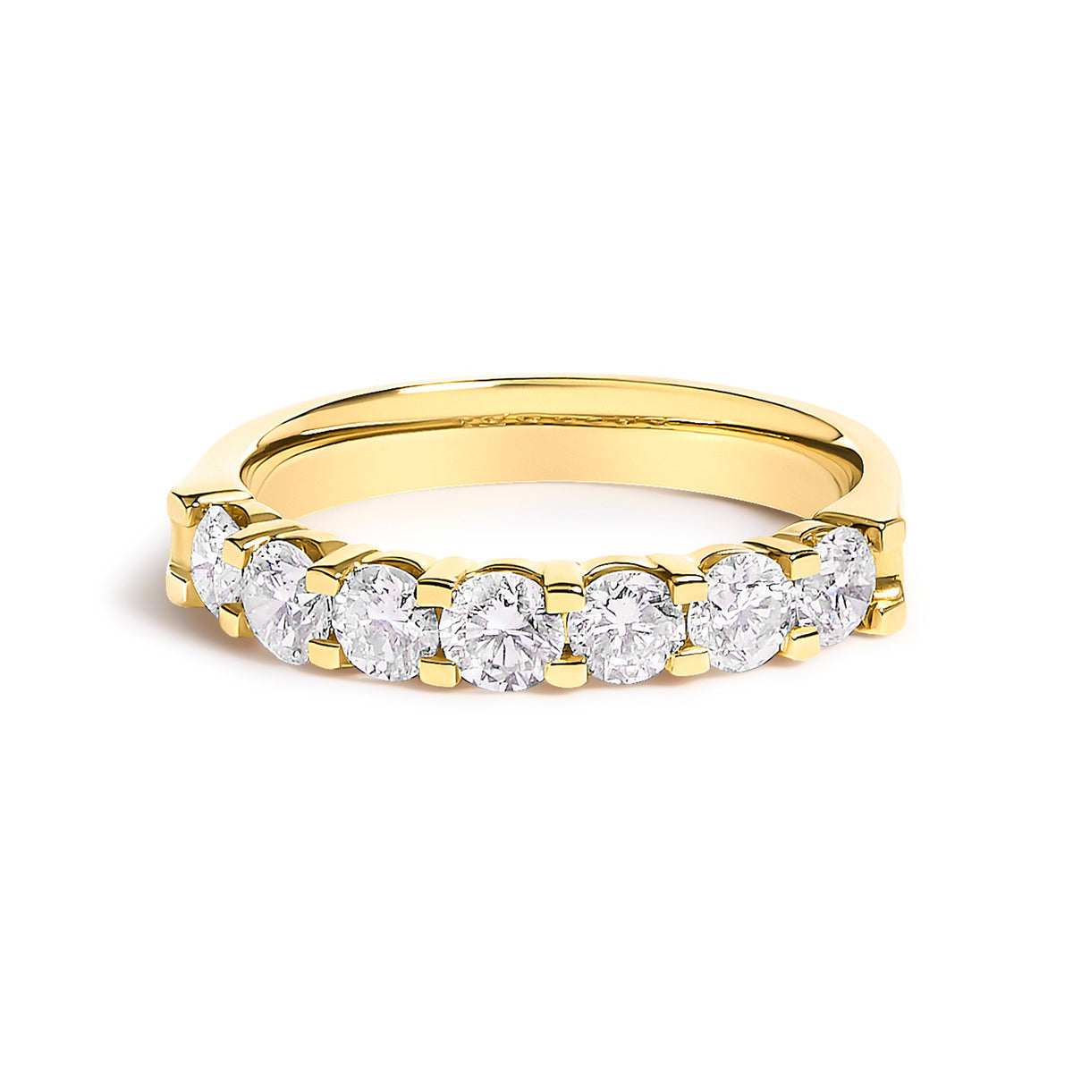 14K White Gold Diamond 7-Stone Band Ring