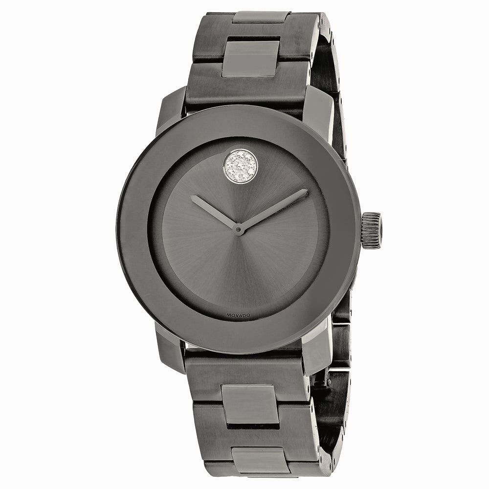 Movado Bold Gunmetal Stainless Steel Watch