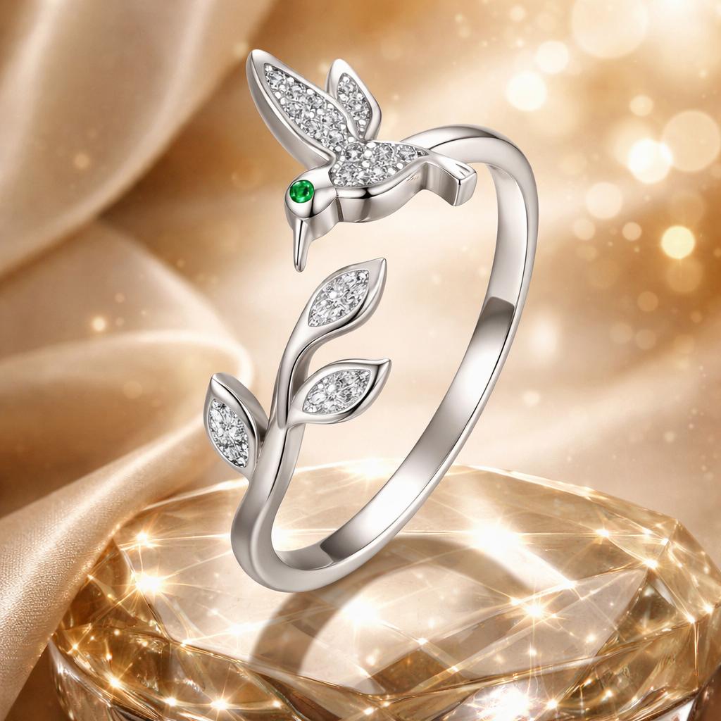 Sterling Silver Oxidized CZ Pavé Ring