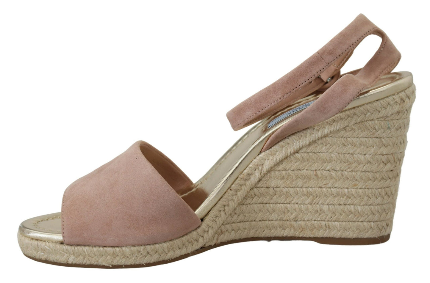 Prada Pink Suede Wedge Sandals